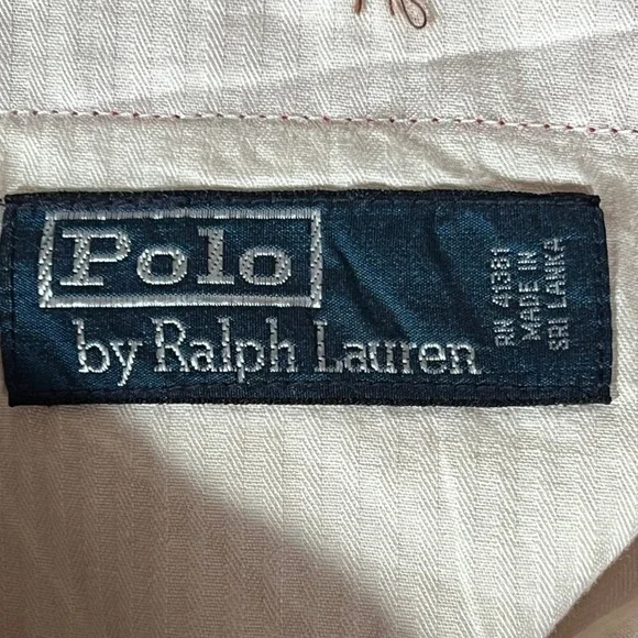 Polo Ralph Lauren Mens Red Chino Pants Side Buckle Adjusters 38x27.5 Cotton - Picture 12 of 16